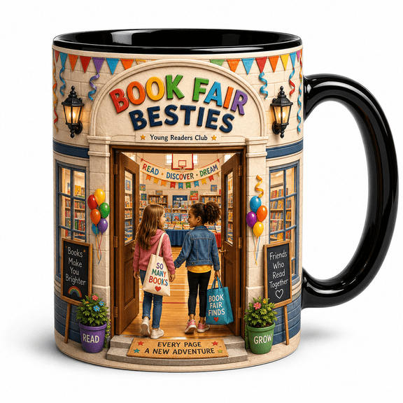DTS TeeZworld Personalized Mug Book Fair Besties Gift