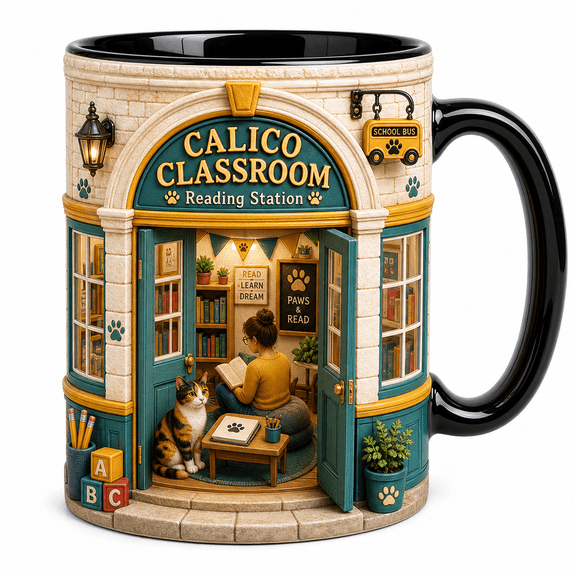DTS TeeZworld Personalized Mug Calico Classroom Teacher Gift