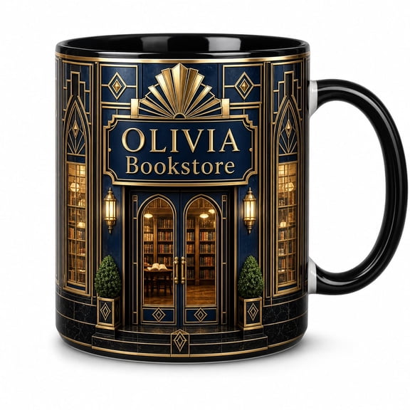 DTS TeeZworld Personalized Mug Custom Name Ceramic Coffee Cup for Librarians
