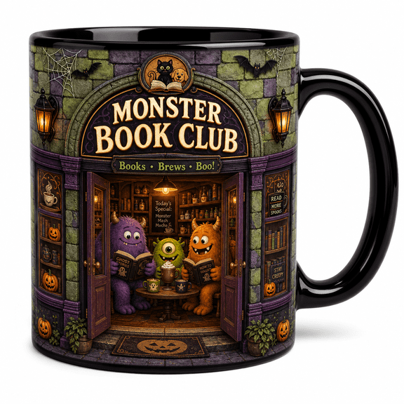 DTS TeeZworld Personalized Mug Monster Book Club Halloween