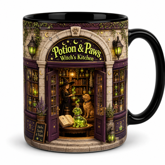 DTS TeeZworld Personalized Mug Potion And Paws Witch Kitchen
