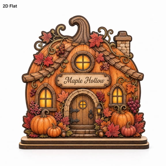 DTS TeeZworld Personalized Pumpkin House Wooden Plaque Rustic Fall Sign for Home Decor