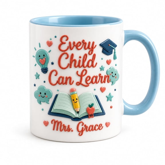 DTS TeeZworld Personalized Teacher Mug Custom Ceramic Classroom Gift