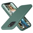 thumbnail image 1 of DTTO iPhone 12 Mini Case, Liquid Silicone Shockproof Cover [Enhanced Camera and Screen Protection] with Honeycomb Grid Cushion for iPhone 12 Mini, Midnight Green, 1 of 8