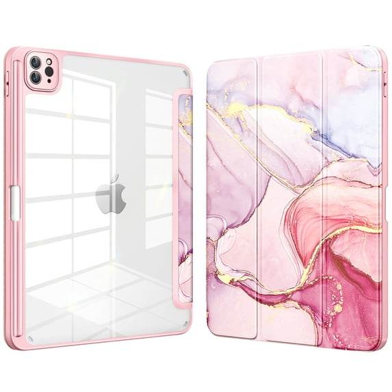 DTTOCASE iPad Pro 11 inch 4th 3rd 2nd 1st Generation 2022/2021/2020/2018,Clear Cover-Dreamy Marble