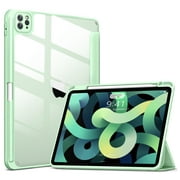 DTTOCASE iPad Pro 12.9 Case 6th/5th/4th/3rd Generation 2022/2021/2020/2018,Clear Cover-Matcha Green