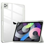 DTTOCASE iPad Pro 12.9 Case 6th/5th/4th/3rd Generation 2022/2021/2020/2018,Clear Cover-Silver