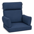 thumbnail image 1 of DTTRA High Back Patio Chair Cushion Set with 2 Arm Pillows, 48 x 24 x 4 in, Navy Blue, 1 of 7