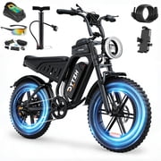 DTTZH Electric Bike for Adults, 750W Rated Motor, 60 Miles E-Mountain Bike, 20" x 4" Fat Tire Off-Road Ebike, 48V/15.6Ah UL2849 Certified