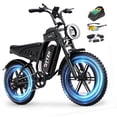 thumbnail image 1 of DTTZH Fast Electric Bike for Adults, 750W Rated Motor, 100 Miles E-Mountain Bike, 20" x 4" Fat Tire Off-Road Ebike, 60V/30Ah UL2849 Certified (Black), 1 of 10