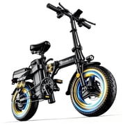 DTTZH 750W Foldable Electric Bike for Adults, 48V 15Ah, 20MPH Class 2 Electric Mini Bike, 14" Folding Ebike, UL2849 CertifiedBlack