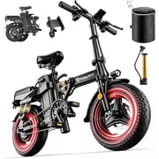 DTTZH 750W Foldable Electric Bike for Adults, 48V 15Ah, 20MPH Class 2 Electric Mini Bike, 14" Folding Ebike, UL2849 CertifiedBlack