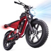 DTTZH Electric Bike for Adults, 750W Rated Motor, 60V/30Ah,100 Miles, 28 DTTZH Electric Bike for Adults, 60V/30Ah,100 Miles, 28MPH, 750MPH, E Mountain Bike, 20" x 4" Fat Tire Ebike, UL2849 Certified