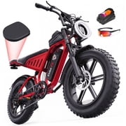 DTTZH F6 Electric Bike for Adults, 750W Motor, 60 Miles, 28MPH E Mountain Bike, 20" x 4" Fat Tire Off-Road Ebike, 48V 15.6Ah UL2849 Certified