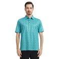 thumbnail image 1 of DTWOOO Men's Golf Shirts Short Sleeve Print Performance Moisture Wicking Dry Fit Golf Polo Shirts for Men, 1 of 8