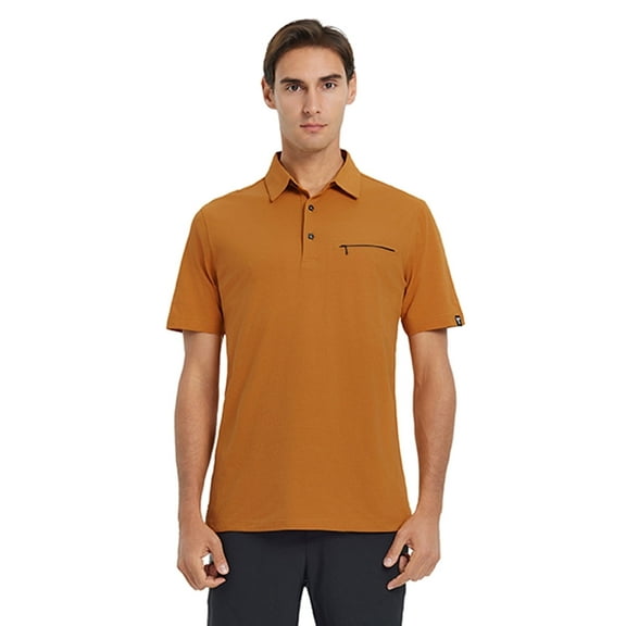 DTWOOO Men’s Hidden Zip Pocket Polo Shirts Short Sleeve Casual Solid Stylish Dry Fit Performance Golf Polo Shirts for Men