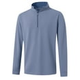 thumbnail image 1 of DTWOOO Men's Jacquard Quarter Zip Golf Pullover Men Jacquard Performance Long Sleeve Wicking Mock Neck Mens Athletic Sweatshirts, 1 of 8