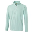 thumbnail image 1 of DTWOOO Men's Print Quarter Zip Golf Pullover Men Dry Fit Long Sleeve Performance Wicking Mock Neck Mens Athletic Sweatshirts, 1 of 9