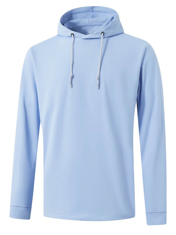 Men's Solid Performance Hoodie Men Solid Performance Dry Fit Athletic Lightweight Casual Midlayer Mens Hoodies Pullover