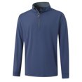 thumbnail image 1 of DTWOOO Men's Solid Quarter Zip Golf Pullover Men Solid Performance Long Sleeve Wicking Mock Neck Mens Athletic Sweatshirts, 1 of 8