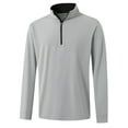 thumbnail image 1 of DTWOOO Men's Solid Quarter Zip Golf Pullover Men Solid Performance Long Sleeve Wicking Mock Neck Mens Athletic Sweatshirts, 1 of 8
