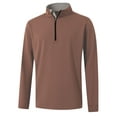 thumbnail image 1 of DTWOOO Men's Solid Quarter Zip Golf Pullover Men Solid Performance Long Sleeve Wicking Mock Neck Mens Athletic Sweatshirts, 1 of 8