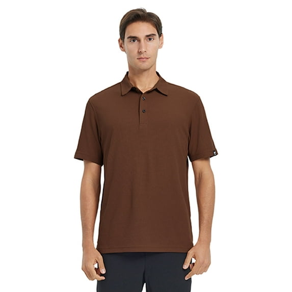 DTWOOO Men’s Waffle Jacquard Polo Shirts Short Sleeve Casual Solid Stylish Dry Fit Performance Golf Polo Shirts for Men