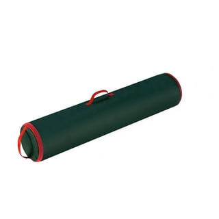 DTX 2 Pack Green Canvas 40 Inch Christmas Wrapping Paper Storage Bag Tube  Zipper