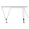 thumbnail image 1 of Rail Mount Bike Hoist ? Ceiling Storage Rack - Bicycle or Ladder Hoist with Rope and Pulley System Rubber Coated Hooks Lock Mechanism by RAD Cycle, 1 of 8