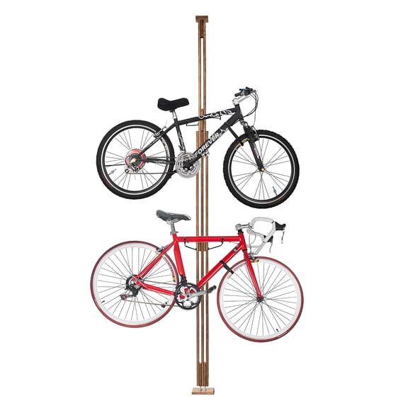 DTX Intl RAD Woody Bicycle Stand, Brown (2 Bicycle)