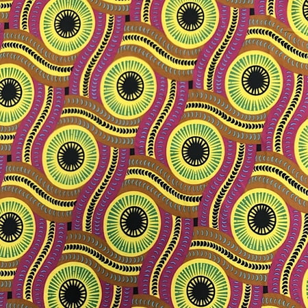 DTY African Print Fabric Serpent (2-3) Stretch Brushed Jersey Knit Apparel 58/60" Wide Sold BTY