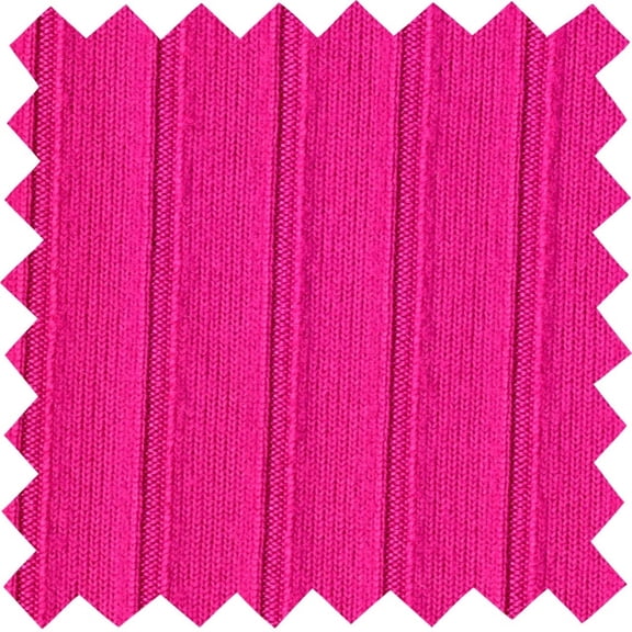 DTY Brushed Rib 8 x 5 Ganges Knit DBP Solid Fabric - Stretchy Soft Sewing Fabric (ULTRAHOTPINK, 1.5"x1.5"SampleOfFabric)