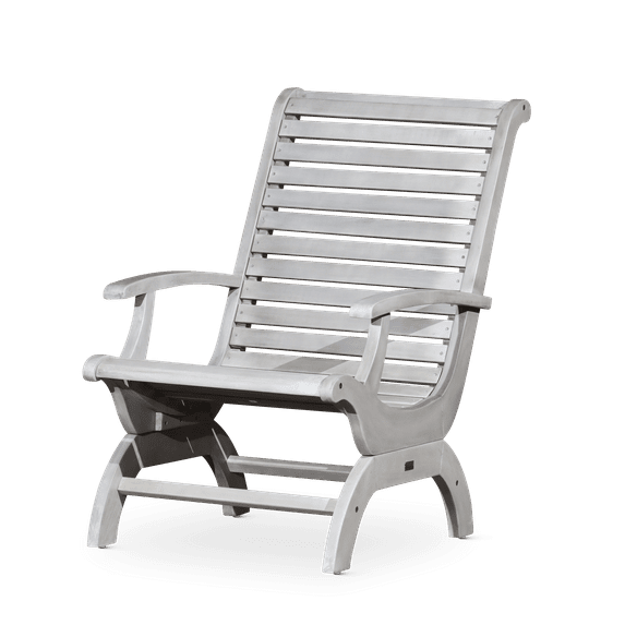 DTY Outdoor Living Aspen Eucalyptus Plantation Chair Silver Gray