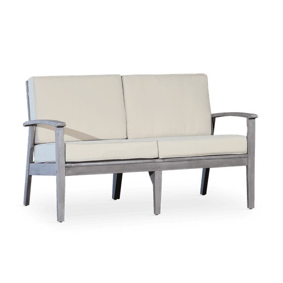DTY Outdoor Living Longs Peak Eucaluptus Loveseat with Cushions