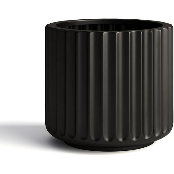 DTY Signature Mount Shavano Fluted Fiberstone Planter for Indoor/Outdoor,