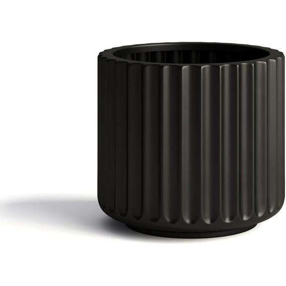 DTY Signature Mount Shavano  Fluted Fiberstone Planter for Indoor/Outdoor,