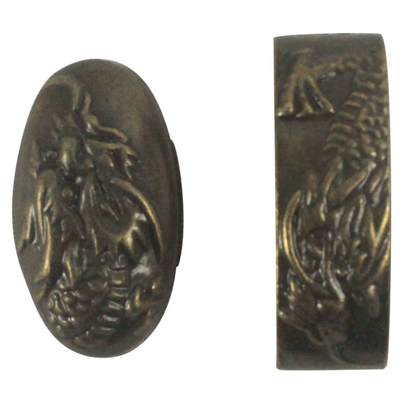 DTYES 1 Pair Alloy Japanese Kashira and Fuchi for Katana/Wakizashi/Tanto Tsuka Handled DIY