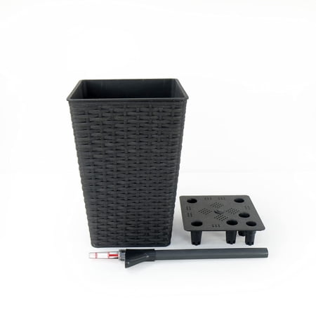 DTYStore DTY Signature Square Wicker Planters Espresso - 7 in & 9.4 in