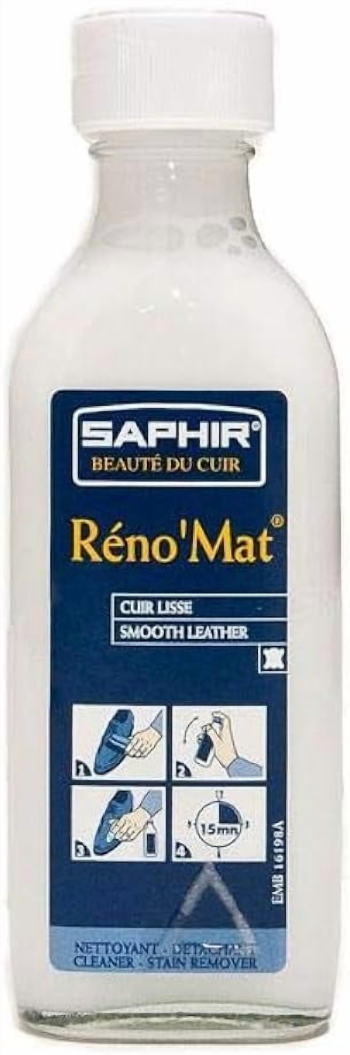 DU CUIR Renomat Cleaner - Prepares Leather - Removes Polishes, Waxes and dirt - Made in France - 100 mL