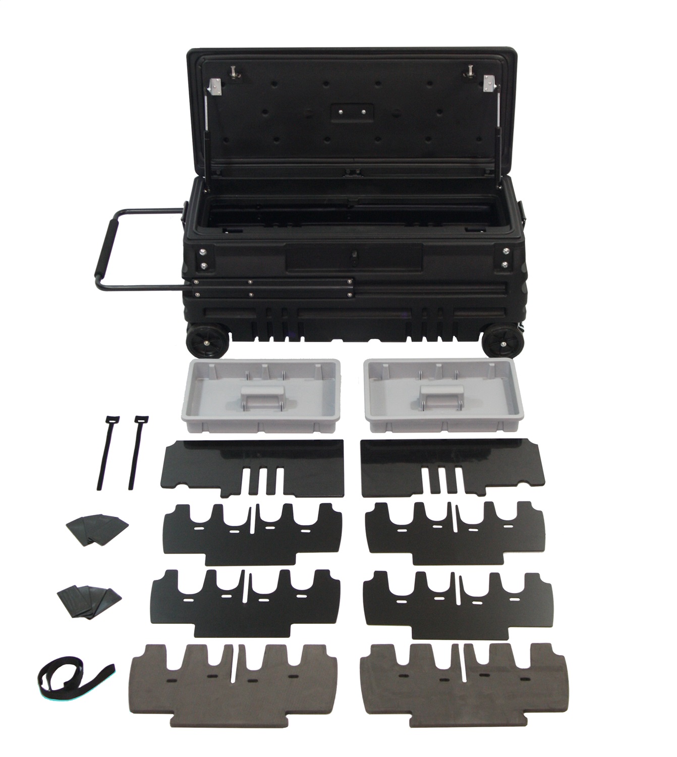 DU-HA 70601 DU-HA Squad Box Interior/Exterior Portable Storage Gun Case; Black; Internal Latch;