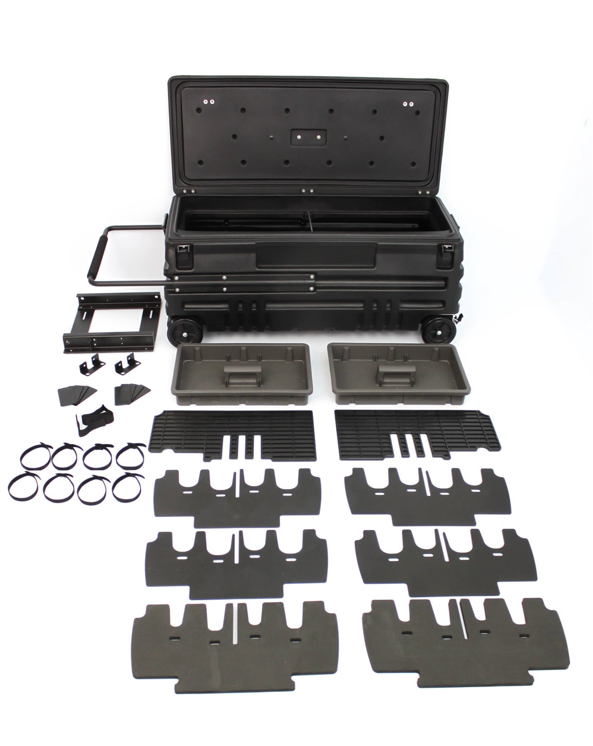DU-HA 70670 DU-HA Squad Box Interior/Exterior Portable Storage Gun Case; Black; Manual Latch; Incl. Slide Bracket;