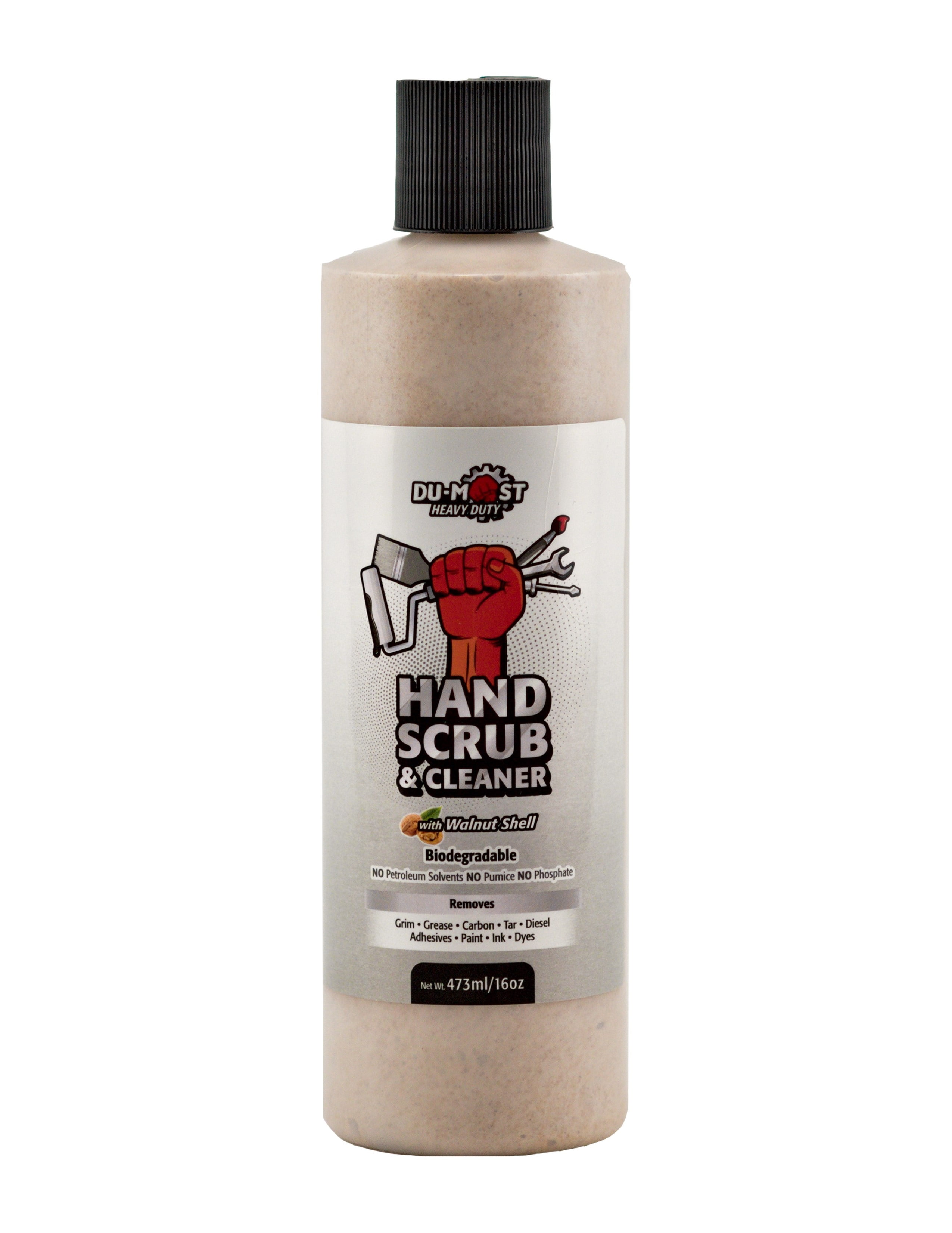 DU-MOST Hand Scrub & Hand Cleaner with Walnut Shell, Gentle on Skins, Mild Citrus Scent, 16 fl oz