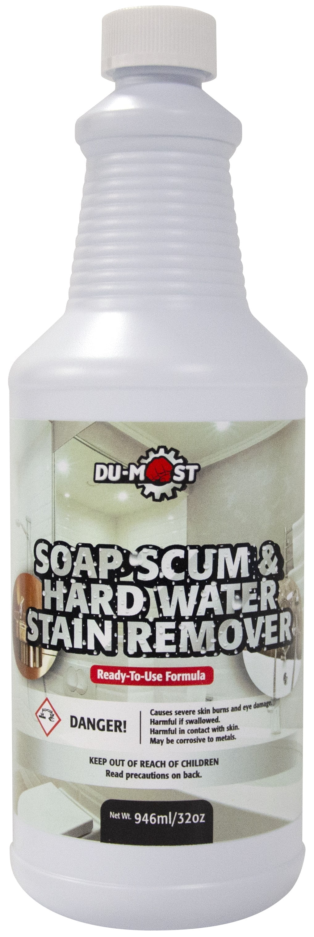 DU-MOST Soap Scum & Hard Water Stain Remover, Kitchen & Bathroom Cleaner (32 fl oz)