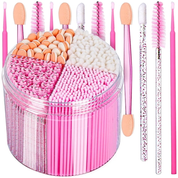 DUAIU 310 Pcs Disposable Crystal Lip Brushes Make Up Lip Brushes Lipstick Lip Gloss Wands Eyeshadow Brushes Applicator Tool Makeup Beauty Tool Kits