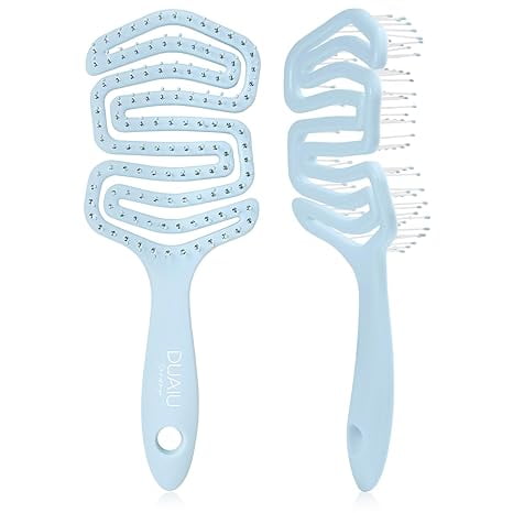 Natural Detangler Custom Logo Curly Curved Vented Detangling Hair Brush - Hair Brush And Vent - View #9