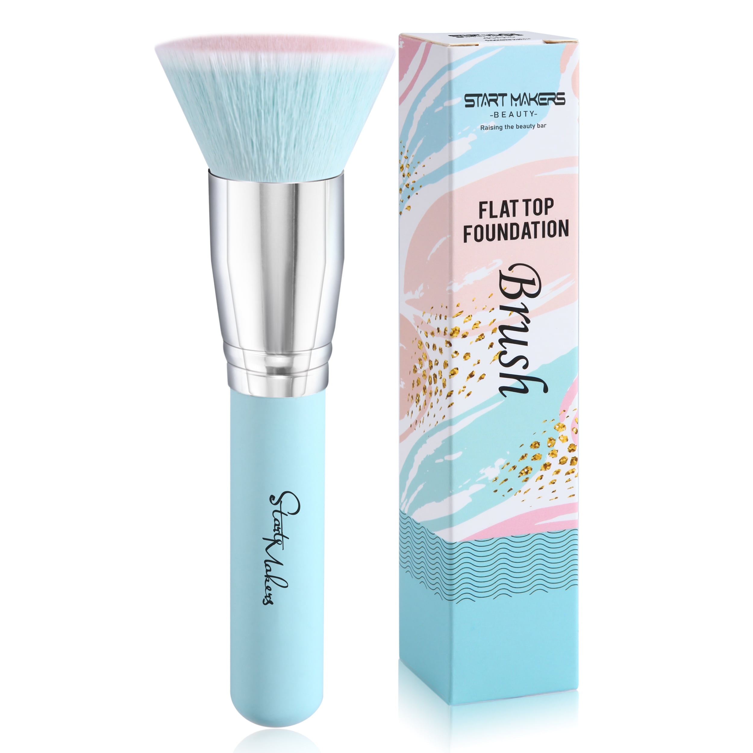 DUAIU Flat Top Kabuki Foundation Brush for Liquid Makeup Premium Face