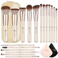 thumbnail image 1 of DUAIU 18-Piece Professional Makeup Brush Set - Includes 2 Powder Puffs & Travel Bag | Premium Synthetic Foundation, Blush & Eyeshadow Brushes | Complete Face & Eye Makeup Kit, 1 of 7