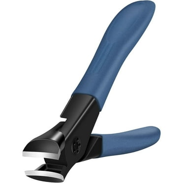 DUAIU Nail Clippers for Thick Nails Toenail Clippers Wide Jaw Nail Cutter Heavy Duty Nail Clipper Sharp Curved Toe Nail Clippers for Men and Women, Blue