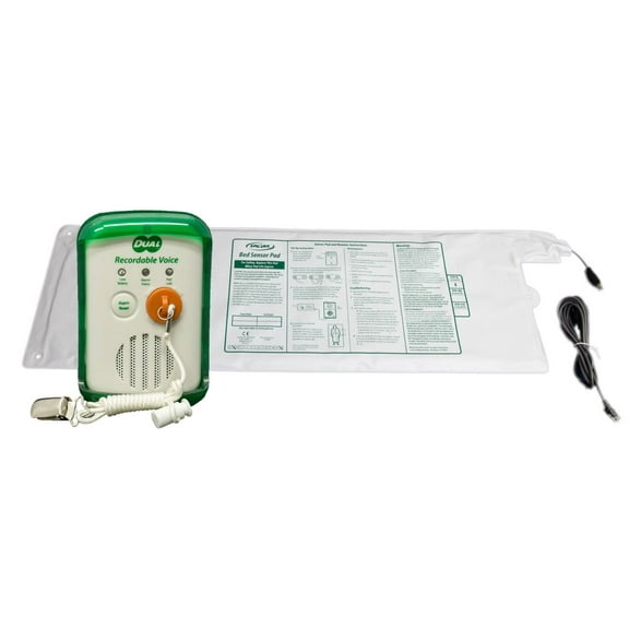DUAL Bed Pad & Chair Pull-String Alarm with Weight-Sensing Bed Pad (10"x30") System