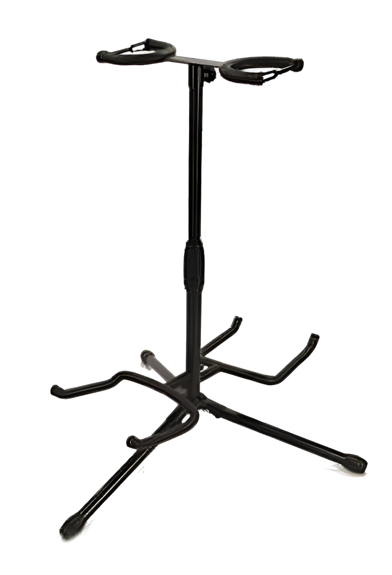 EDMBG DUAL GUITAR DISPLAY STAND - TRADITIONAL DESIGN ADJUSTABLE HEIGHT FOAM PADDED New